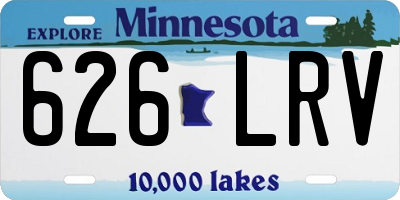 MN license plate 626LRV