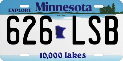 MN license plate 626LSB