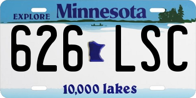 MN license plate 626LSC