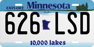 MN license plate 626LSD