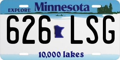 MN license plate 626LSG