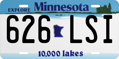MN license plate 626LSI