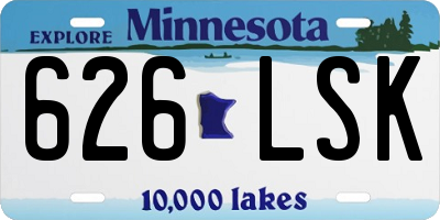 MN license plate 626LSK