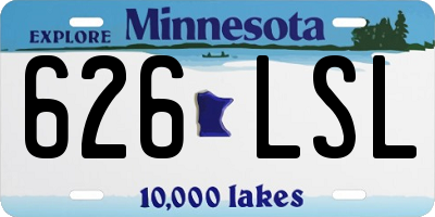 MN license plate 626LSL