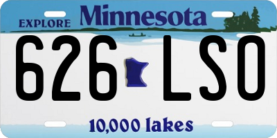 MN license plate 626LSO