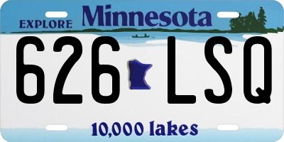 MN license plate 626LSQ