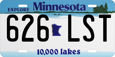 MN license plate 626LST