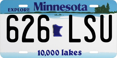 MN license plate 626LSU