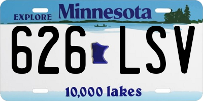 MN license plate 626LSV
