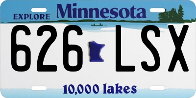 MN license plate 626LSX