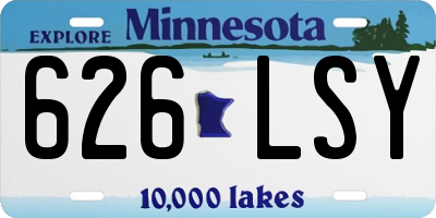 MN license plate 626LSY