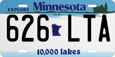 MN license plate 626LTA