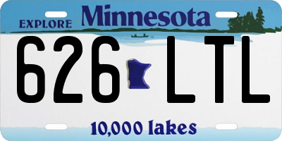 MN license plate 626LTL