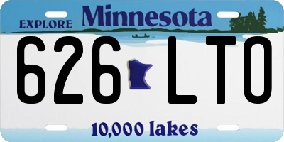 MN license plate 626LTO