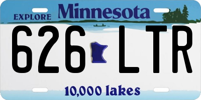 MN license plate 626LTR