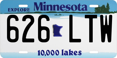 MN license plate 626LTW