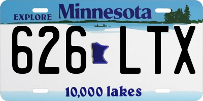 MN license plate 626LTX