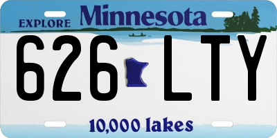 MN license plate 626LTY