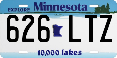 MN license plate 626LTZ