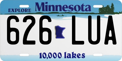 MN license plate 626LUA