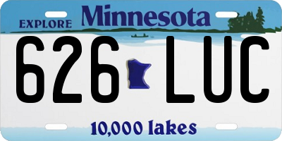 MN license plate 626LUC