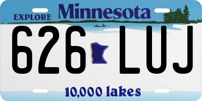 MN license plate 626LUJ