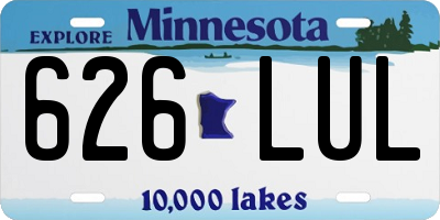 MN license plate 626LUL