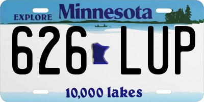 MN license plate 626LUP
