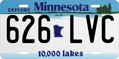 MN license plate 626LVC