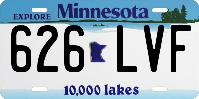 MN license plate 626LVF