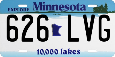 MN license plate 626LVG