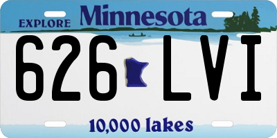 MN license plate 626LVI