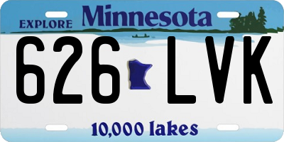 MN license plate 626LVK