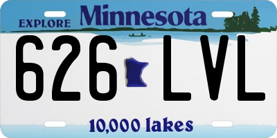 MN license plate 626LVL