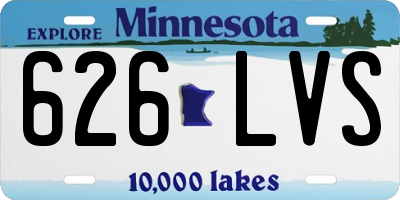 MN license plate 626LVS