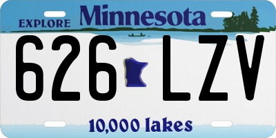 MN license plate 626LZV