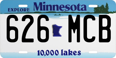 MN license plate 626MCB