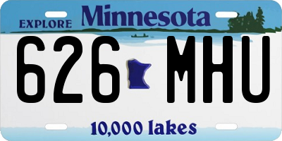 MN license plate 626MHU