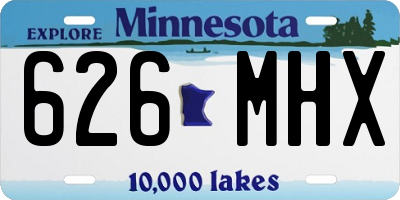 MN license plate 626MHX