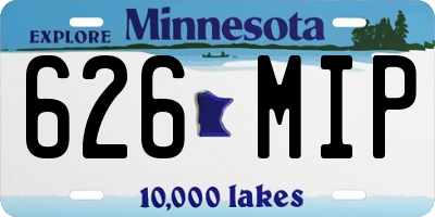 MN license plate 626MIP