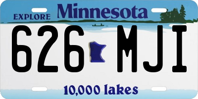 MN license plate 626MJI