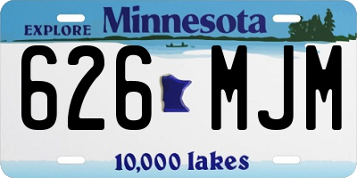MN license plate 626MJM