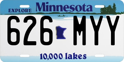 MN license plate 626MYY