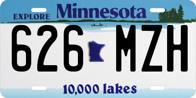 MN license plate 626MZH