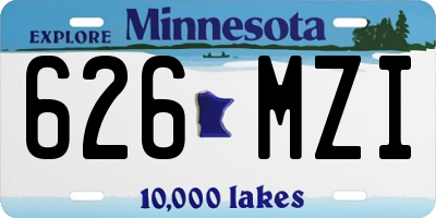 MN license plate 626MZI