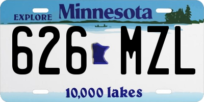 MN license plate 626MZL