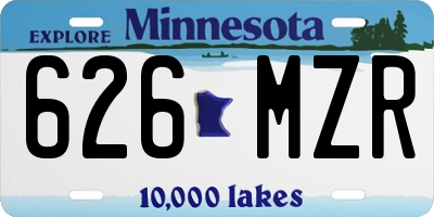MN license plate 626MZR