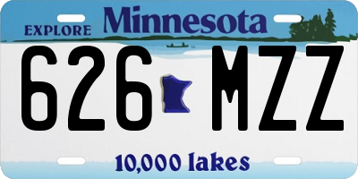 MN license plate 626MZZ