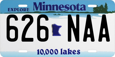 MN license plate 626NAA