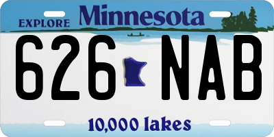 MN license plate 626NAB